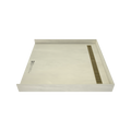 Redi Trench® 48 In x 48 In Barrier Free Tileable Shower Pan Base with Back Drain and Linear Trench
