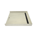 Redi Trench® 48 In x 48 In Barrier Free Tileable Shower Pan Base with Back Drain and Linear Trench