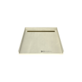 Redi Trench® 48 In x 48 In Barrier Free Tileable Shower Pan Base with Back Drain and Linear Trench