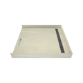 Redi Trench® 48 In x 48 In Barrier Free Tileable Shower Pan Base with Back Drain and Linear Trench