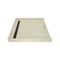 Redi Trench® 48 In x 48 In Barrier Free Tileable Shower Pan Base with Back Drain and Linear Trench