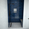 Base'N Bench® 48 In x 60 In Single Curb Tileable Shower Pan Base with Left Drain, Linear Trench, and Bench