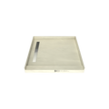 Base'N Bench® 48 In x 60 In Single Curb Tileable Shower Pan Base with Left Drain, Linear Trench, and Bench