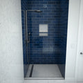 Redi Trench® 48 In x 48 In Single Curb Tileable Shower Pan Base with Left Drain and Linear Trench