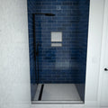 Redi Trench® 48 In x 48 In Single Curb Tileable Shower Pan Base with Left Drain and Linear Trench