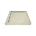 Redi Trench® 48 In x 48 In Single Curb Tileable Shower Pan Base with Left Drain and Linear Trench