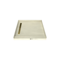 Redi Trench® 48 In x 48 In Single Curb Tileable Shower Pan Base with Left Drain and Linear Trench