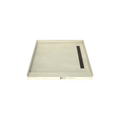 Base'N Bench® 48 In x 60 In Single Curb Tileable Shower Pan Base with Right Drain, Linear Trench, and Bench