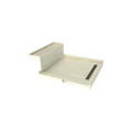 Base'N Bench® 48 In x 60 In Single Curb Tileable Shower Pan Base with Right Drain, Linear Trench, and Bench