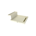 Base'N Bench® 48 In x 60 In Single Curb Tileable Shower Pan Base with Right Drain, Linear Trench, and Bench
