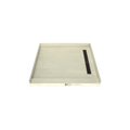 Base'N Bench® 48 In x 60 In Single Curb Tileable Shower Pan Base with Right Drain, Linear Trench, and Bench