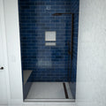 Base'N Bench® 48 In x 60 In Single Curb Tileable Shower Pan Base with Right Drain, Linear Trench, and Bench