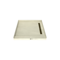 Redi Trench® 48 In x 48 In Single Curb Tileable Shower Pan Base with Right Drain and Linear Trench