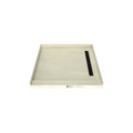 Redi Trench® 48 In x 48 In Single Curb Tileable Shower Pan Base with Right Drain and Linear Trench