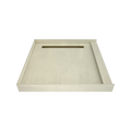 Redi Trench® 48 In x 48 In Single Curb Tileable Shower Pan Base with Right Drain and Linear Trench
