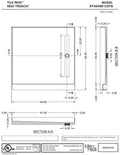 Redi Trench® 48 In x 48 In Single Curb Tileable Shower Pan Base with Right Drain and Linear Trench