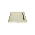 Redi Trench® 48 In x 48 In Single Curb Tileable Shower Pan Base with Right Drain and Linear Trench