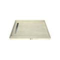 Redi Trench® 48 In x 60 In Single Curb Tileable Shower Pan Base with Left Drain and Linear Trench