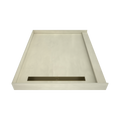 Redi Trench® 48 In x 60 In Single Curb Tileable Shower Pan Base with Left Drain and Linear Trench
