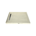 Redi Trench® 48 In x 60 In Right Double Threshold Corner Tileable Shower Pan Base with Left Drain and Linear Trench
