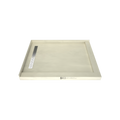 Redi Trench® 48 In x 60 In Right Double Threshold Corner Tileable Shower Pan Base with Left Drain and Linear Trench