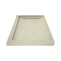 Redi Trench® 48 In x 60 In Right Double Threshold Corner Tileable Shower Pan Base with Left Drain and Linear Trench