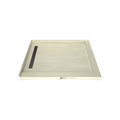 Redi Trench® 48 In x 60 In Right Double Threshold Corner Tileable Shower Pan Base with Left Drain and Linear Trench