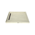 Redi Trench® 48 In x 60 In Right Double Threshold Corner Tileable Shower Pan Base with Left Drain and Linear Trench