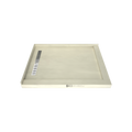 Redi Trench® 48 In x 60 In Right Double Threshold Corner Tileable Shower Pan Base with Left Drain and Linear Trench