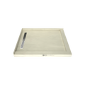 Redi Trench® 48 In x 60 In Right Double Threshold Corner Tileable Shower Pan Base with Left Drain and Linear Trench