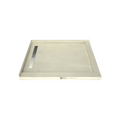 Redi Trench® 48 In x 60 In Right Double Threshold Corner Tileable Shower Pan Base with Left Drain and Linear Trench