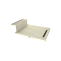 Base'N Bench® 48 In x 72 In Single Curb Tileable Shower Pan Base with Right Drain, Linear Trench, and Bench
