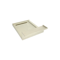Base'N Bench® 48 In x 72 In Single Curb Tileable Shower Pan Base with Right Drain, Linear Trench, and Bench