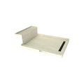 Base'N Bench® 48 In x 72 In Single Curb Tileable Shower Pan Base with Right Drain, Linear Trench, and Bench