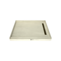 Redi Trench® 48 In x 60 In Single Curb Tileable Shower Pan Base with Right Drain and Linear Trench