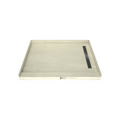 Redi Trench® 48 In x 60 In Single Curb Tileable Shower Pan Base with Right Drain and Linear Trench