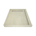 Redi Trench® 48 In x 60 In Single Curb Tileable Shower Pan Base with Right Drain and Linear Trench