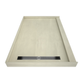 Redi Trench® 48 In x 72 In Single Curb Tileable Shower Pan Base with Left Drain and Linear Trench