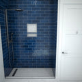 Redi Trench® 48 In x 72 In Single Curb Tileable Shower Pan Base with Left Drain and Linear Trench