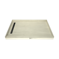 Redi Trench® 48 In x 72 In Single Curb Tileable Shower Pan Base with Left Drain and Linear Trench