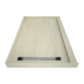 Redi Trench® 48 In x 72 In Single Curb Tileable Shower Pan Base with Left Drain and Linear Trench