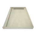 Redi Trench® 48 In x 72 In Single Curb Tileable Shower Pan Base with Left Drain and Linear Trench