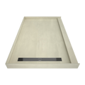 Redi Trench® 48 In x 72 In Single Curb Tileable Shower Pan Base with Left Drain and Linear Trench