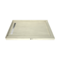 Redi Trench® 48 In x 72 In Double Threshold Corner Tileable Shower Pan Base with Left Drain and Linear Trench