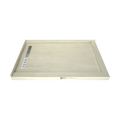 Redi Trench® 48 In x 72 In Double Threshold Corner Tileable Shower Pan Base with Left Drain and Linear Trench