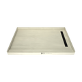 Redi Trench® 48 In x 72 In Single Curb Tileable Shower Pan Base with Right Drain and Linear Trench