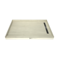Redi Trench® 48 In x 72 In Single Curb Tileable Shower Pan Base with Right Drain and Linear Trench