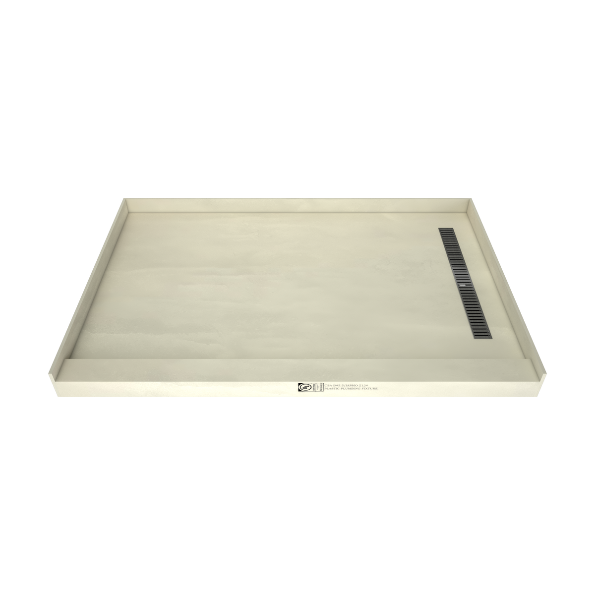 Redi Trench® 48 In x 72 In Single Curb Tileable Shower Pan Base with ...