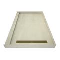 Redi Trench® 48 In x 72 In Single Curb Tileable Shower Pan Base with Right Drain and Linear Trench