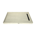 Redi Trench® 48 In x 72 In Single Curb Tileable Shower Pan Base with Right Drain and Linear Trench